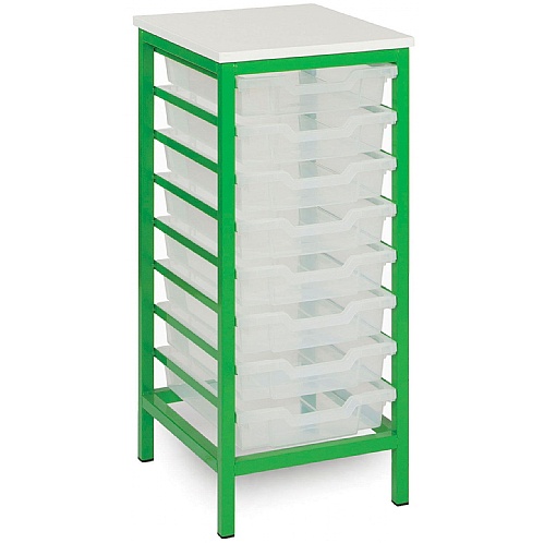 8 Tray Metal Storage Unit, Static - School Furniture