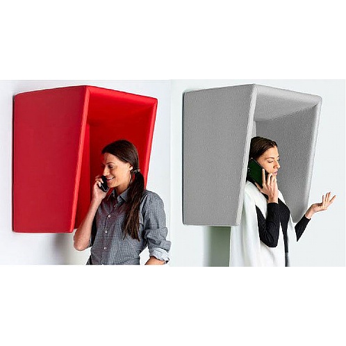 Acoustic Phone Hoods, Indoor Wall Mounted, Square Top - Site, Safety & Security