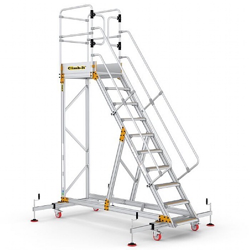 Extra Large Mobile Platform Steps with Adjustable Stabilisers - Access Steps & Platforms