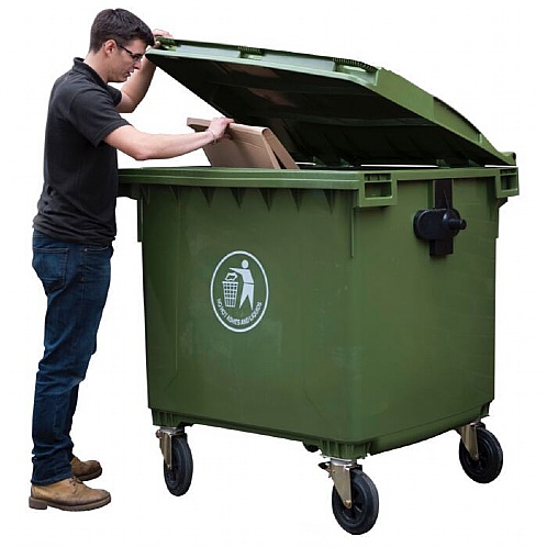 4-Wheeled Waste Bins, 660 & 1100 Litres - Site, Safety & Security