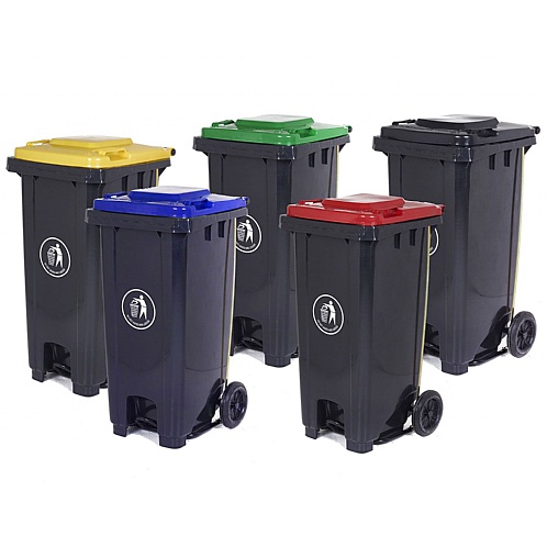 Pedal Operated Wheelie Bins, 120 & 240 Litres - Site, Safety & Security