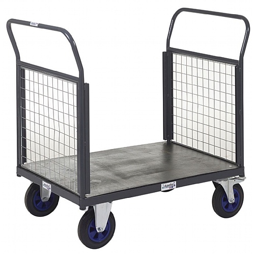 Heavy-Duty Platform Trucks, Double Mesh Ends - Storage and Handling