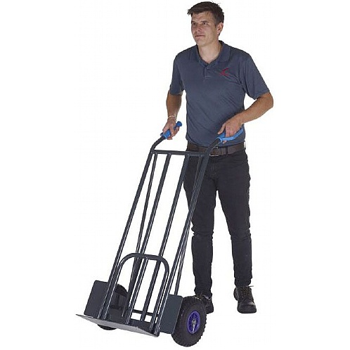 Heavy-Duty Puncture Proof Sack Trucks with Fixed & Folding Toes, 300 kgs - Storage and Handling