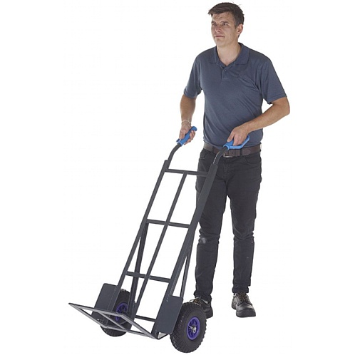 Heavy-Duty Angle Iron Puncture Proof Sack Truck, 300 kgs - Storage and Handling