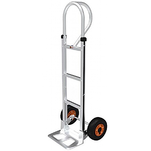 Aluminium P Handle Sack Truck with Fixed Open Toe, 200kg - Storage and Handling