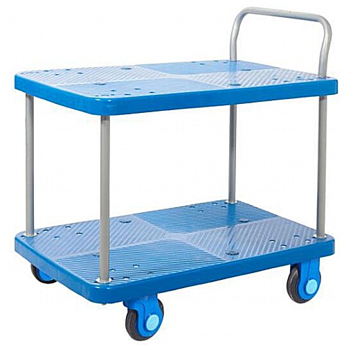 Super Silent Shelf Trolley with Two Shelves - Storage and Handling