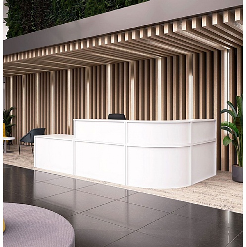 Modular Reception Desks, UK Made BS EN Certified Fast Delivery - Reception Meet Area