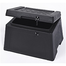 Black recycled plastic grit bin 30 litres