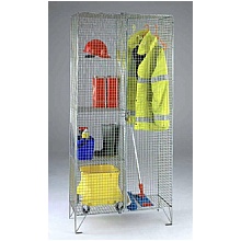 Mesh Janitor's Cupboard, Lockable Steel Storage