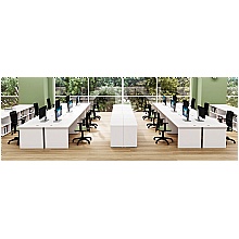 Call centre with Panel end desks