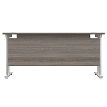 Front of canitilever desk in grey oak