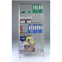 Wire Mesh Storage Cupboard Double Door, UK Made