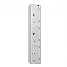 Three Door Locker, Pearl Silver