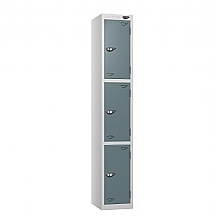 Three Door Locker, Slate Grey