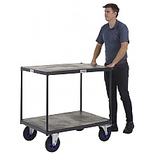 Heavy Duty Shelf Trolley, 2 wooden shelves