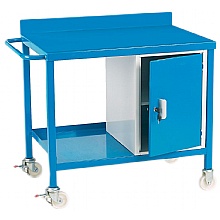 Mobile Workbench, Steel Top, S/Drawer & Cupbrd