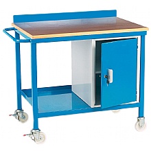 Mobile Workbench, Plywood Top with Cupboard