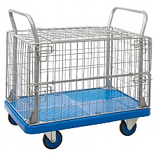 Shelf Trolley, Mesh Sides, Half Drop Gate and Top