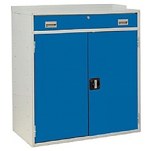 Workstation Cupboard, Flat Top Unit with Full Width Drawer