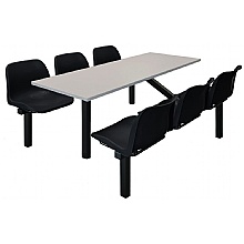 Six seater fast food unit blak/grey