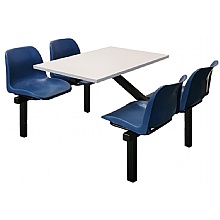 Four seater fast food unit blue/white