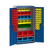 Component Storage Cabinet - Heavy Duty, 81 Storage Bins