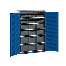 Component Storage Cabinet - Heavy Duty, 18 Euro Bins