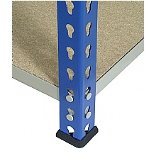 rubber feet fitted to Light duty shelving