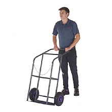 Large Single Cylinder Trolley, 300kg, Puncture-Proof Wheels