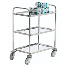 Stainless Steel Shelf Trolley, 100kg, 2 or 3 Shelves, Hygienic Design